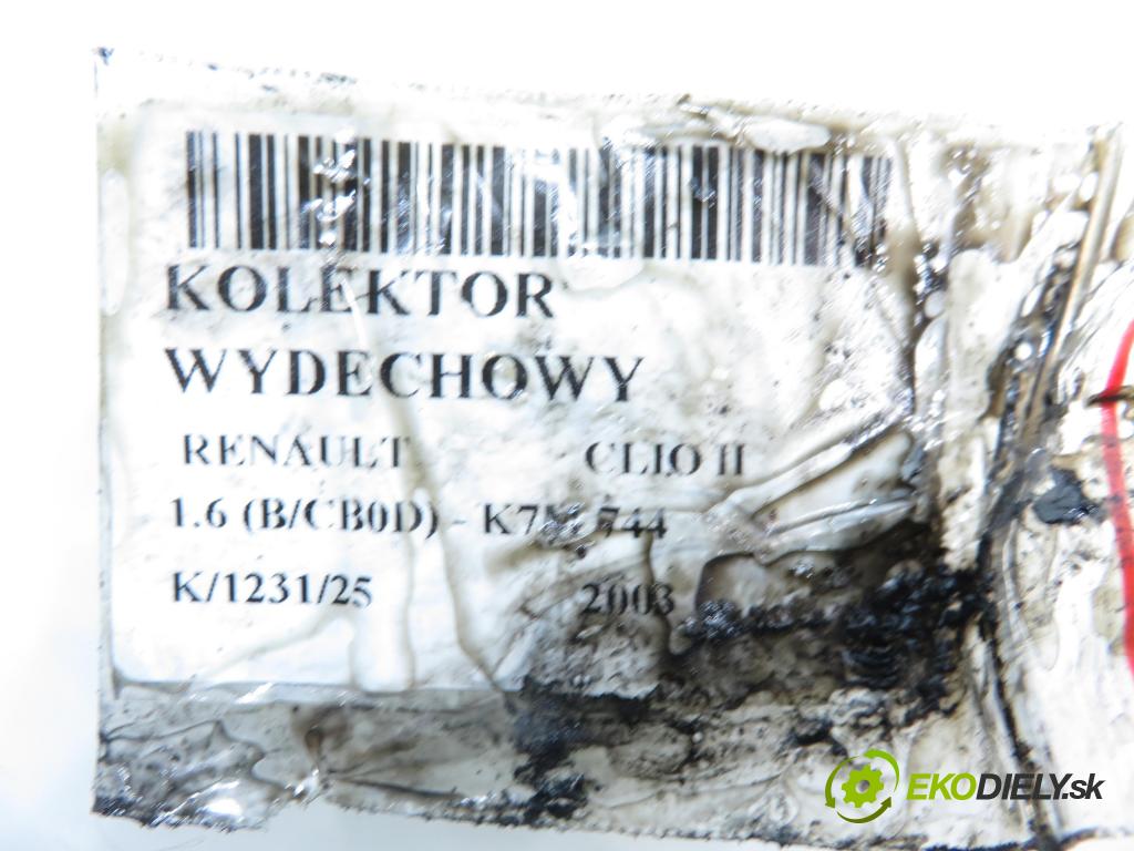 RENAULT CLIO II (BB_, CB_) HB 2003 66,00 1.6 (B/CB0D) - K7M 744 1598,00 Potrubie VYČERPAT: 114168 (Výfukové potrubie)