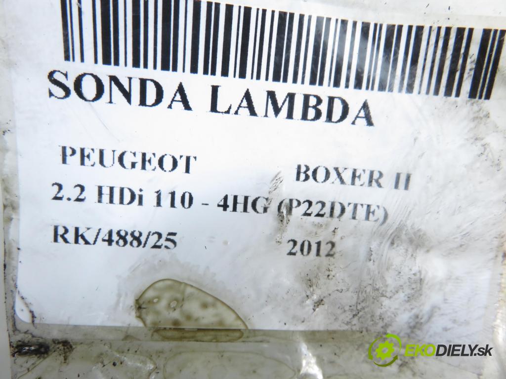 PEUGEOT BOXER Skrzynia FURGON 2012 81,00 2.2 HDi 110 - 4HG (P22DTE) 2198,00 sonda lambda 0281004412 ; BU3A9Y460AA (Lambda sonda)