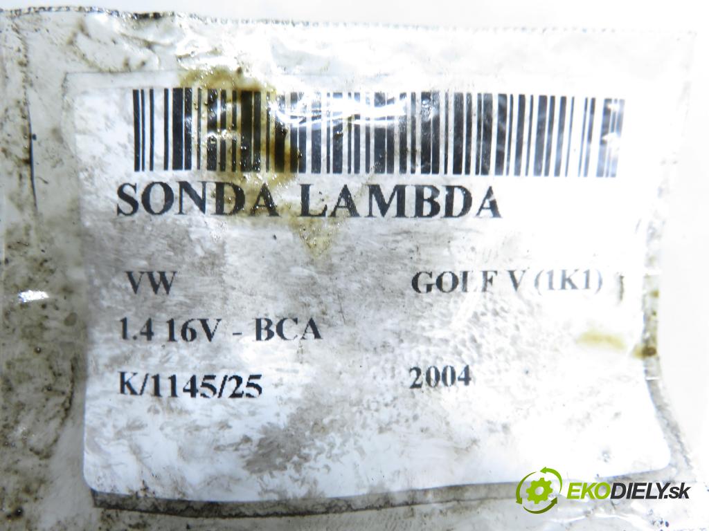 VW GOLF V (1K1) HB 2004 55,00 1.4 16V - BCA 1390,00 sonda lambda 0258007355 (Lambda sonda)