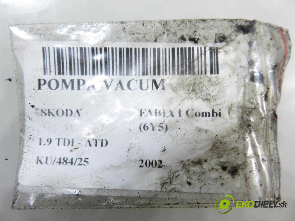 SKODA FABIA I Combi (6Y5) KOMBI 2002 74,00 1.9 TDI - ATD 1896,00 pumpa vakuová 038145209E