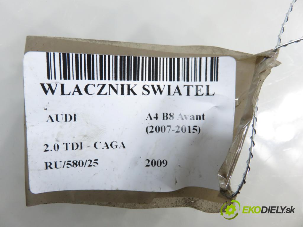 AUDI A4 Avant (8K5, B8) KOMBI 2009 105,00 2.0 TDI - CAGA 1968,00 přepínač světla 8K0941531AL
