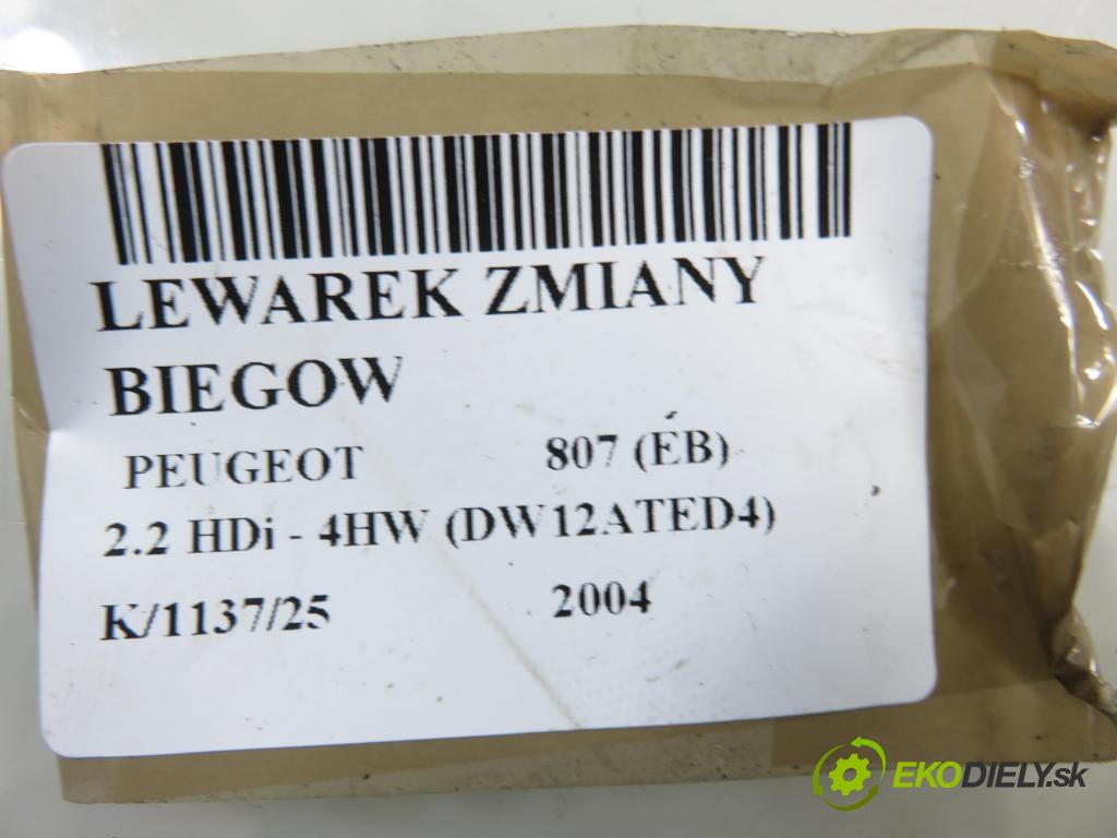 PEUGEOT 807 (EB_) MINIVAN 2004 94,00 2.2 16V HDi 128 - 4HW 2179,00 ZVEDÁK: 6071063B