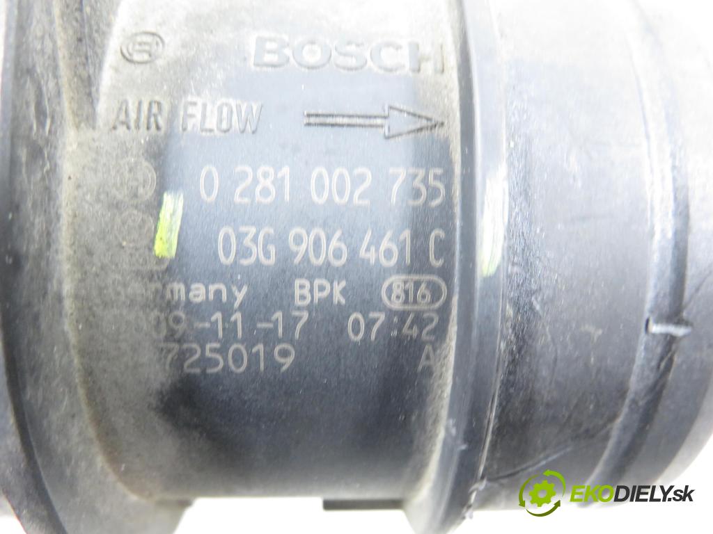AUDI A4 Avant (8K5, B8) KOMBI 2009 105,00 2.0 TDI - CAGA 1968,00 váha vzduchu vzduchu F00C2G7046 ; 02891002735 ; 03G906461C