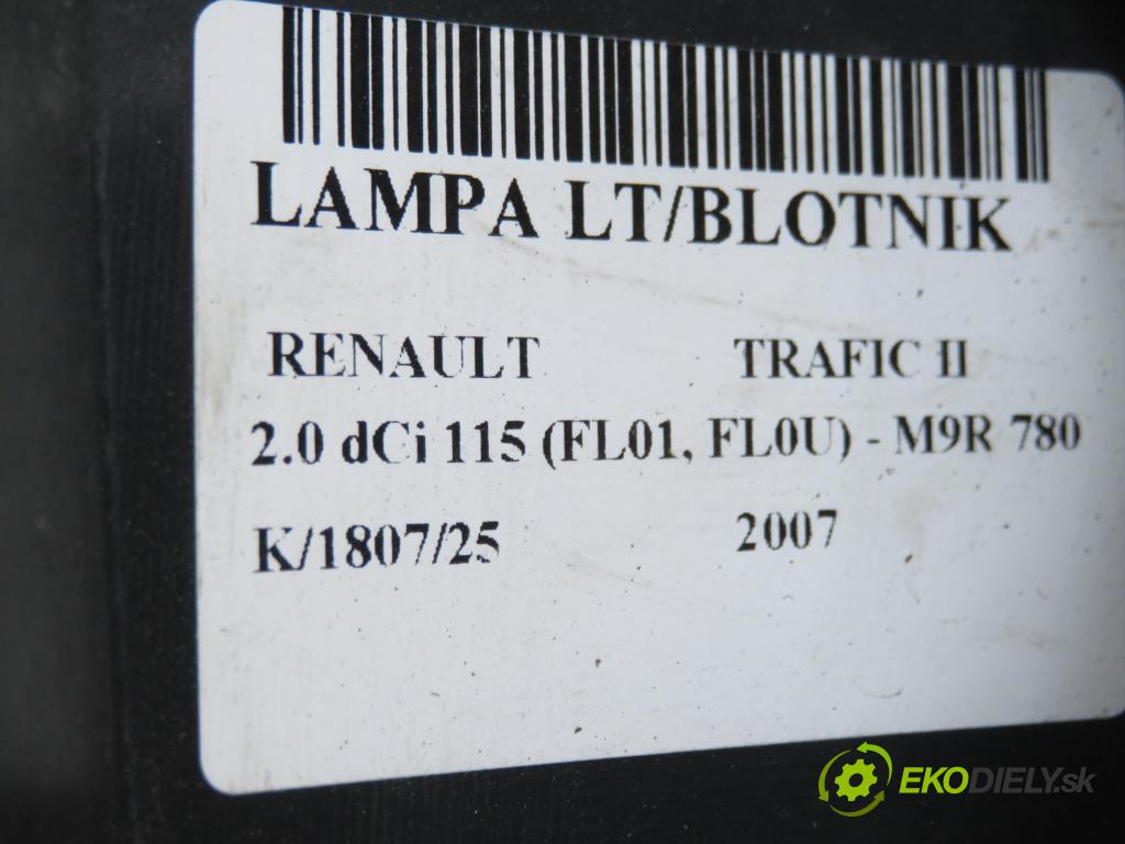 RENAULT TRAFIC II Skrzynia (FL) FURGON 2007 84,00 2.0 dCi 115 - M9R 780 1995,00 Svetlo ľavé zadné 265A60118R ; 93857722