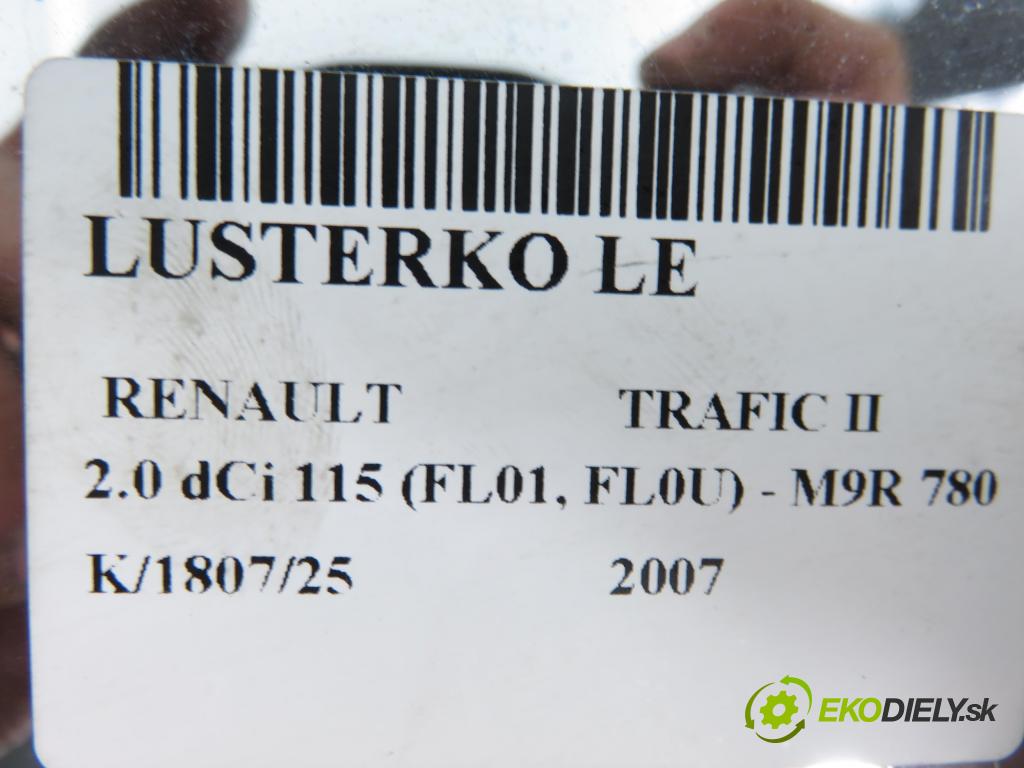 RENAULT TRAFIC II Skrzynia (FL) FURGON 2007 84,00 2.0 dCi 115 - M9R 780 1995,00 zpětné zrcátko