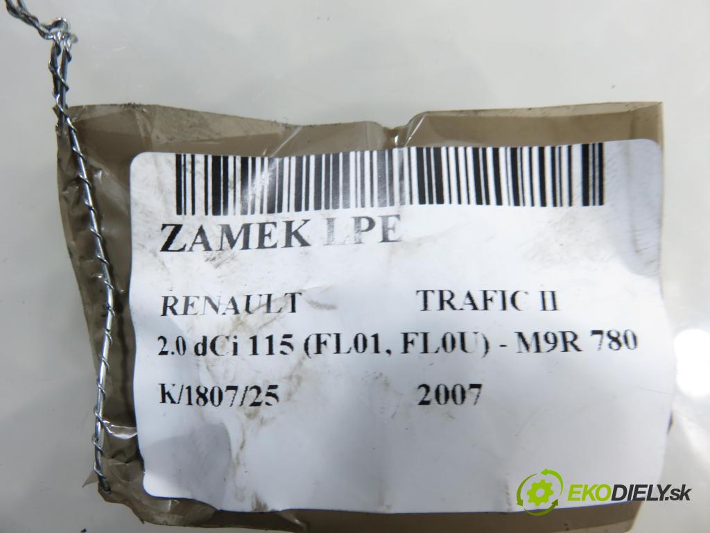 RENAULT TRAFIC II Skrzynia (FL) FURGON 2007 84,00 2.0 dCi 115 - M9R 780 1995,00 zámok 8200008260 ; 91166230
