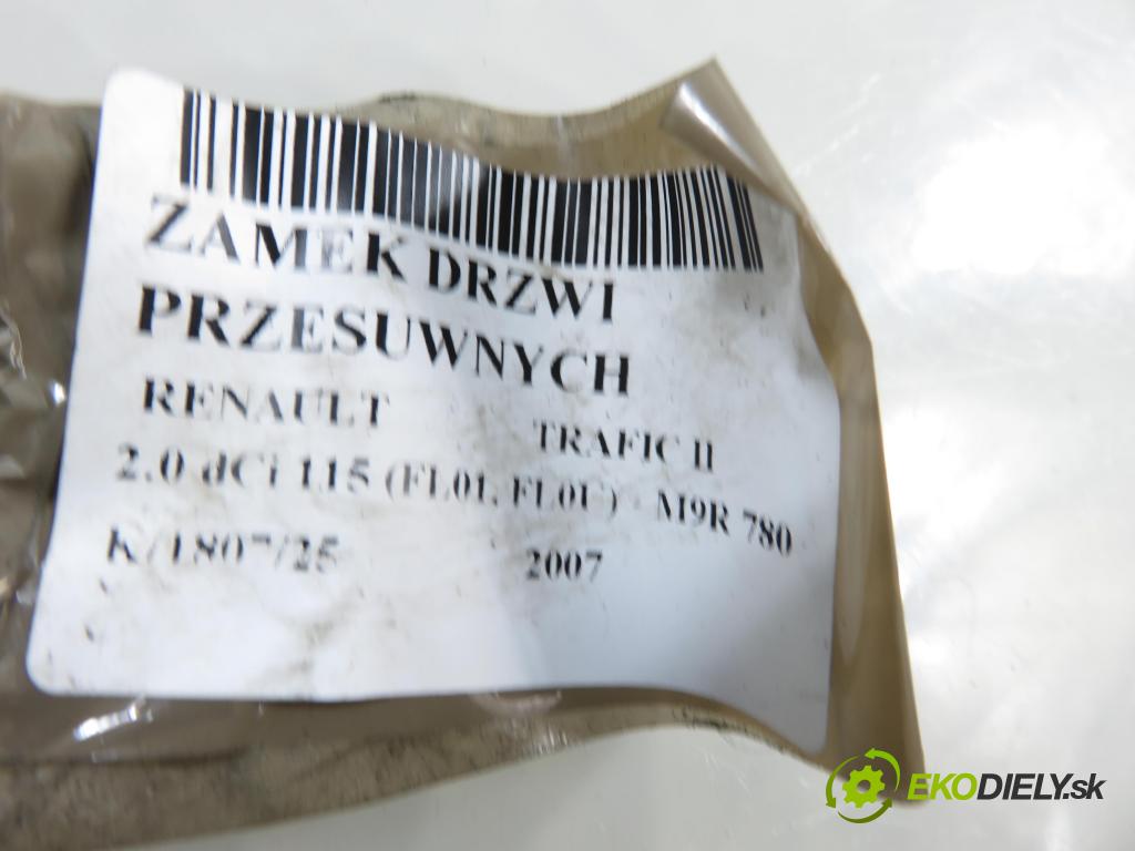 RENAULT TRAFIC II Skrzynia (FL) FURGON 2007 84,00 2.0 dCi 115 - M9R 780 1995,00 zámok Dvere posúvne 8200008463 ; 91166225 ; 8200004828