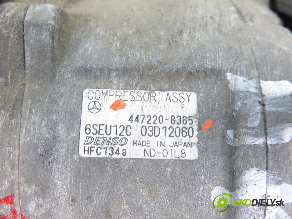 MERCEDES-BENZ KLASA A (W168) HB 2002 70,00 A 170 CDI 95 - OM 668.942 1689,00 KOMPRESOR: klimatizace 4472208365 (Kompresor klimatizace)