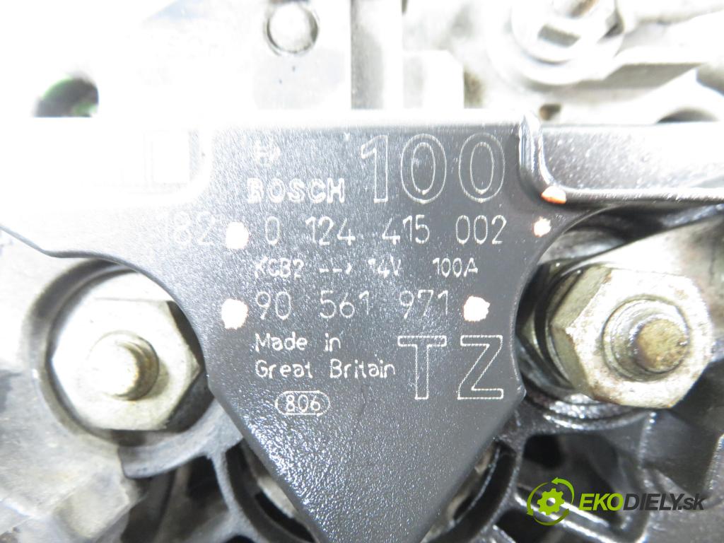 OPEL ZAFIRA A Nadwozie Wielkopojemne (MPV) (T98)  MINIVAN 2001 74,00 1.6 16V - Z 16 XE 1598,00 Alternátor 0124415002 ; 90561971 (Alternátor)