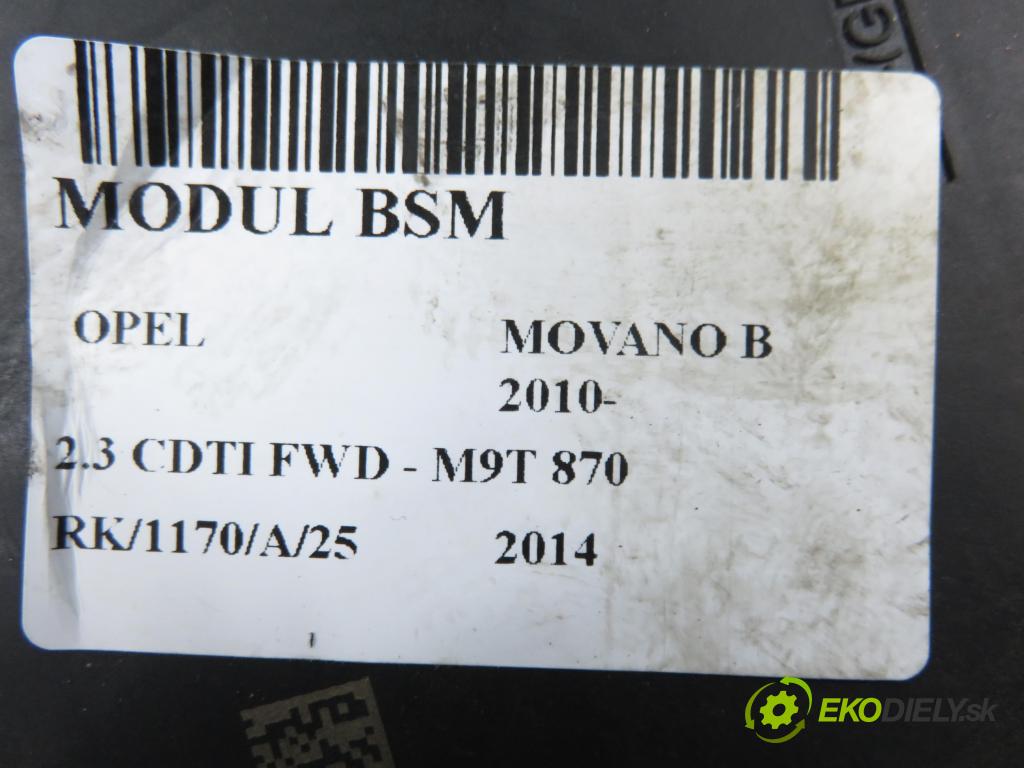 OPEL MOVANO B Platforma / podwozie (X62) FURGON 2014 81,00 2.3 CDTI FWD - M9T 870 2299,00 řídící jednotka / MODUL INNE 284B64474R