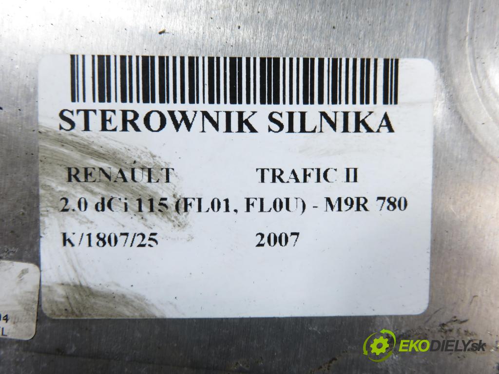 RENAULT TRAFIC II Skrzynia (FL) FURGON 2007 84,00 2.0 dCi 115 - M9R 780 1995,00 řídící jednotka motora 8200666516 ; 8200666519 ; 0281012658