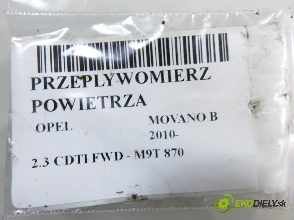 OPEL MOVANO B Platforma / podwozie (X62) FURGON 2014 81,00 2.3 CDTI FWD - M9T 870 2299,00 váha vzduchu vzduchu 5WK97022 ; 8200914647A ; 8200702183