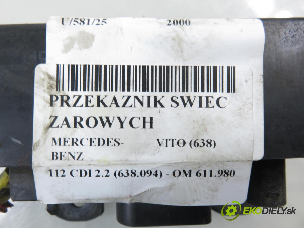 MERCEDES-BENZ VITO Skrzynia (638) FURGON 2000 90,00 112 CDI 2.2 (638.094) - OM 611.980 2151,00 RELÉ: SWIEC: 