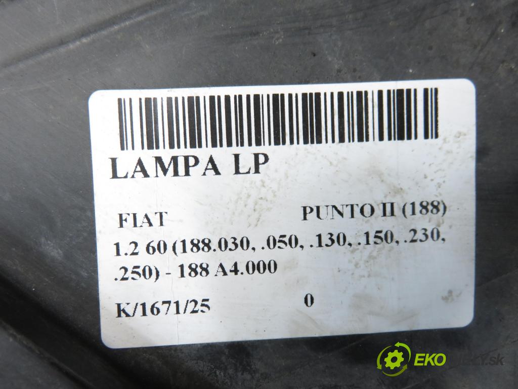 FIAT PUNTO (188_) HB 2003 44,00 1.2 60 - 188 A4.000 1242,00 Svetlo LP 89101064SX
