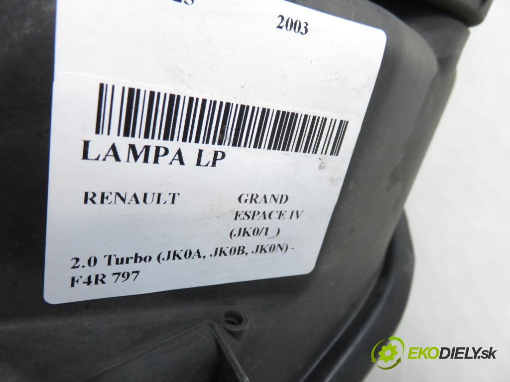 RENAULT GRAND ESPACE IV (JK0/1_) MINIVAN 2003 125,00 2.0 Turbo (JK0A, JK0B, JK0N) - F4R 797 1998,00 Svetlo LP 