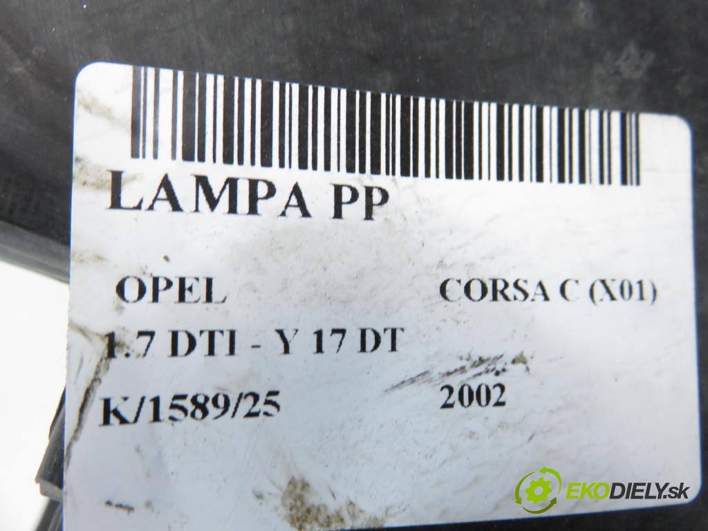 OPEL CORSA C (X01) HB 2002 55,00 1.7 DTI - Y 17 DT 1686,00 světlo PP 09114330