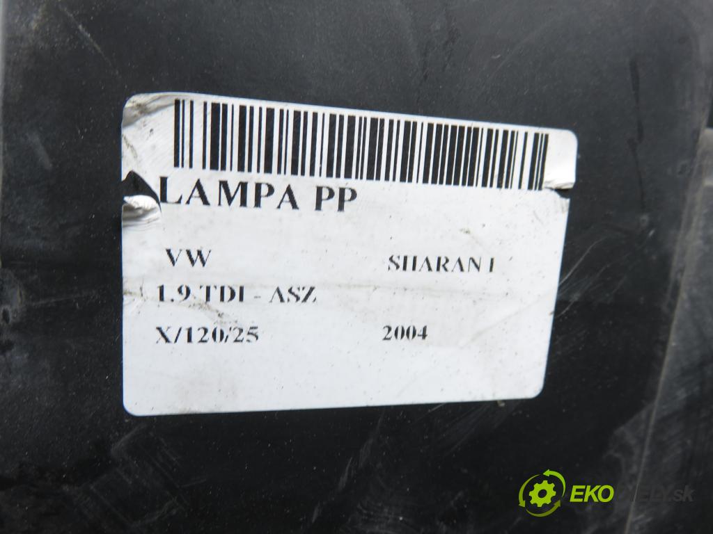 VW SHARAN (7M8, 7M9, 7M6) MINIVAN 2004 96,00 1.9 TDI PD 130 - ASZ 1896,00 Svetlo PP 7M3941016AD