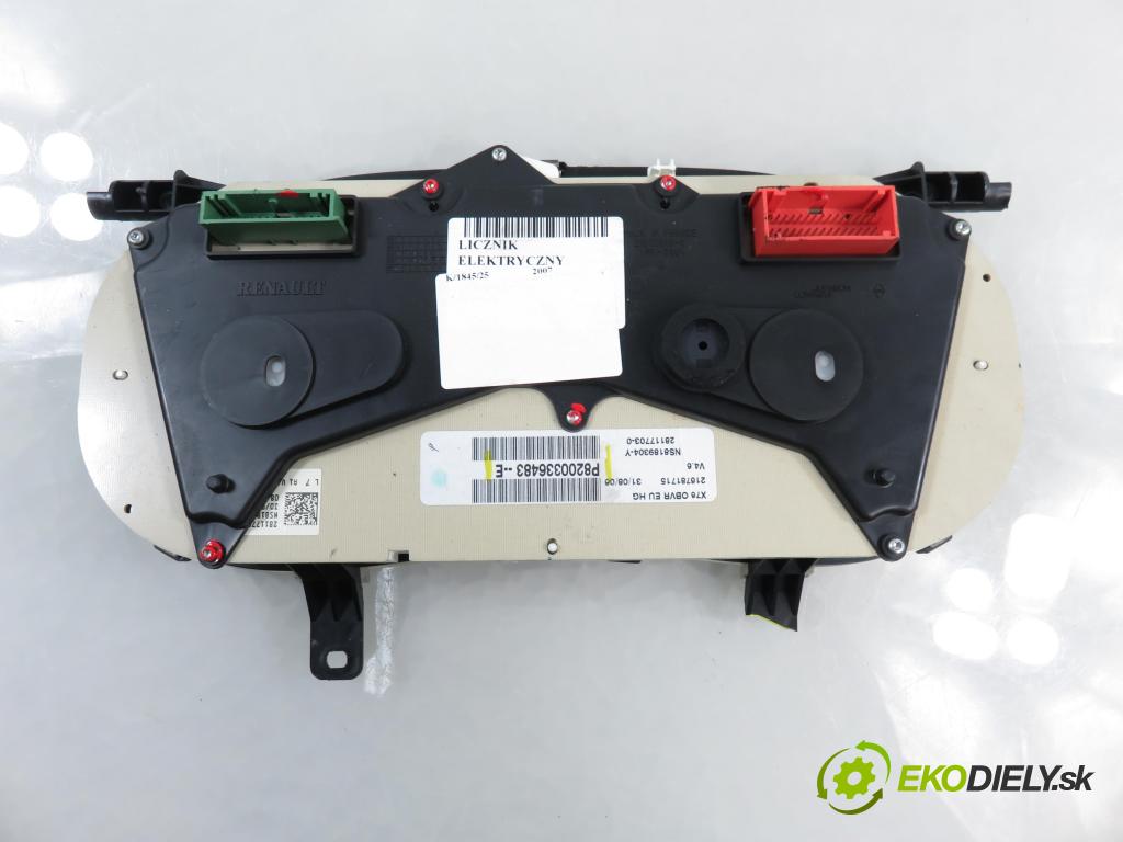 RENAULT KANGOO (KC0/1_) KOMBIVAN 2007 55,00 1.2 16V (KC05, KC06, KC03, KC0T, KC0W, KC1D) - D4F 1149,00 Prístrojovka elektrický P8200336483 ; P8200336483E