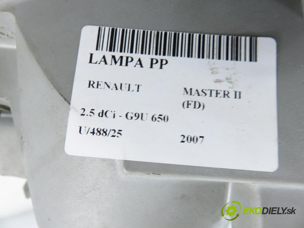 RENAULT MASTER II Skrzynia (FD) FURGON 2007 88,00 2.5 dCi 120 - G9U 650 2464,00 Svetlo PP 8200163518