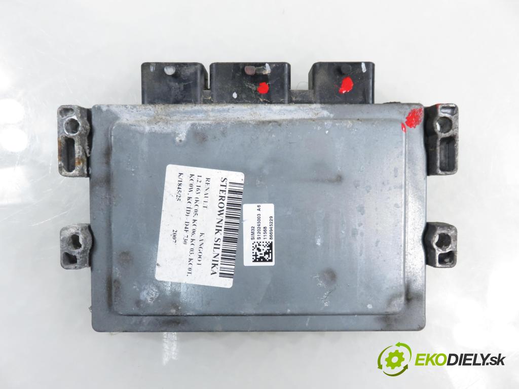 RENAULT KANGOO (KC0/1_) KOMBIVAN 2007 55,00 1.2 16V (KC05, KC06, KC03, KC0T, KC0W, KC1D) - D4F 1149,00 řídící jednotka motora S120201212F ; 8200516963 ; 8200400246