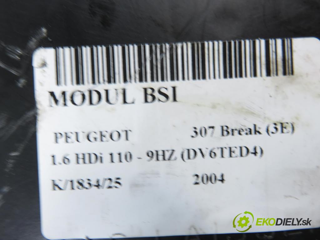 PEUGEOT 307 Break (3E) KOMBI 2004 0,00 1.6 HDi 110 - 9HZ (DV6TED4) 1560,00 MODUL BSI 9651197680A ; 9651196980A
