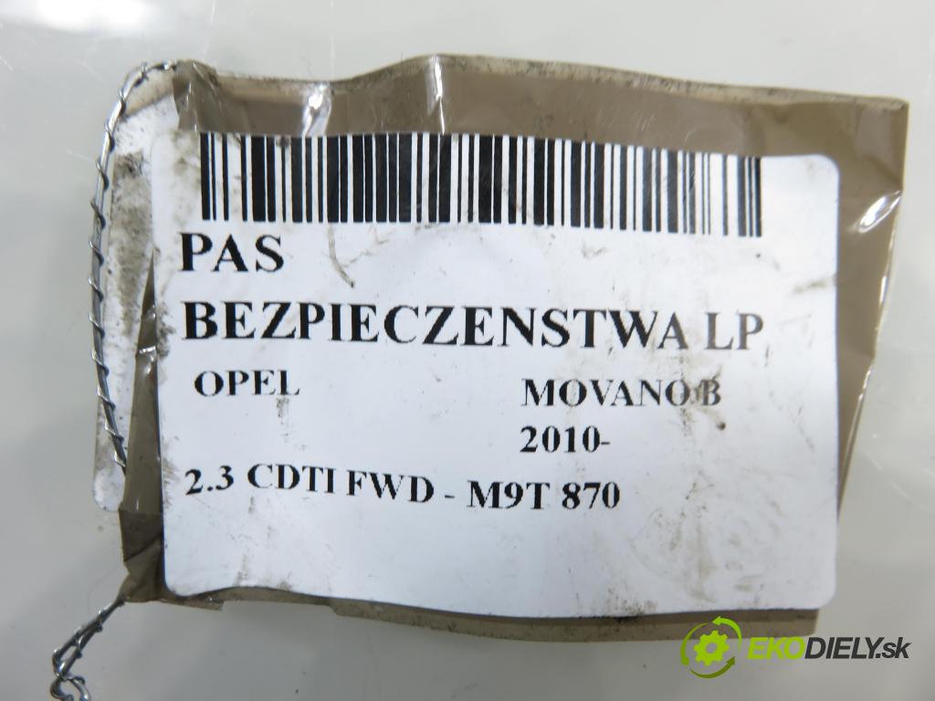 OPEL MOVANO B Platforma / podwozie (X62) FURGON 2014 81,00 2.3 CDTI FWD - M9T 870 2299,00 Držiak bezpečnostný LP 868840018R