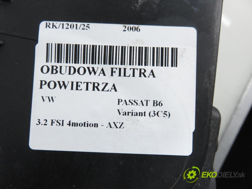 VW PASSAT B6 Variant (3C5) KOMBI 2006 184,00 3.2 FSI 4motion - AXZ 3168,00 Obal filtra vzduchu  (Obal vzduchového filtra)
