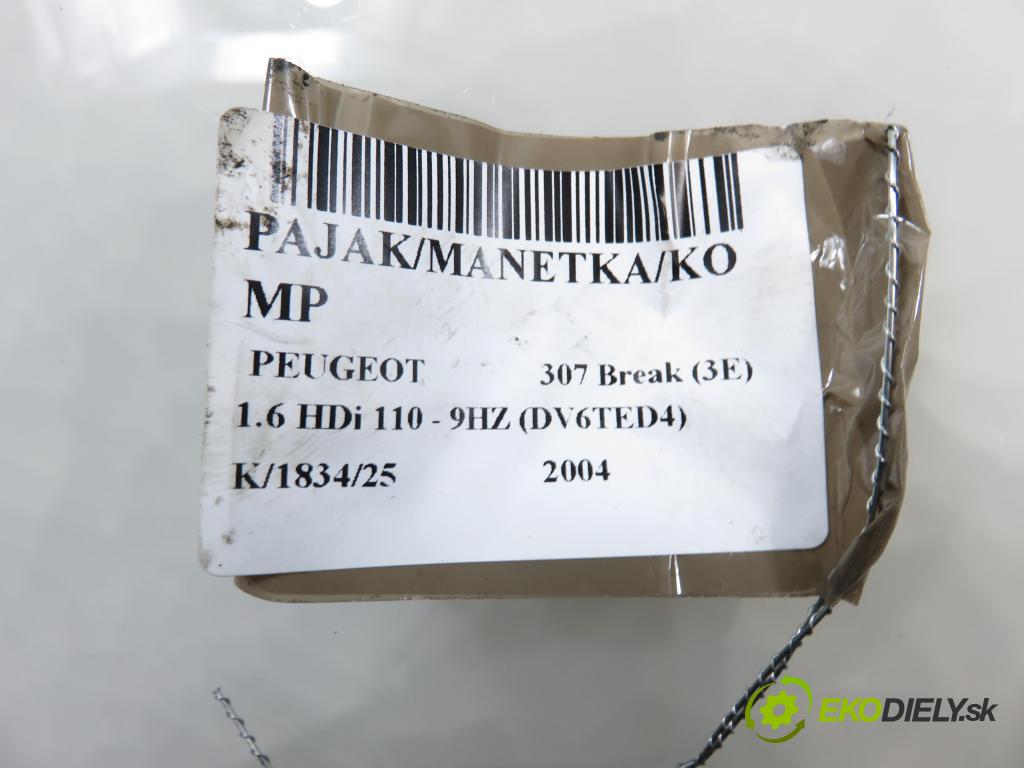 PEUGEOT 307 Break (3E) KOMBI 2004 0,00 1.6 HDi 110 - 9HZ (DV6TED4) 1560,00 páčka/prepínač 96542560XT
