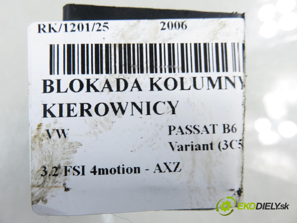 VW PASSAT B6 Variant (3C5) KOMBI 2006 184,00 3.2 FSI 4motion - AXZ 3168,00 blokáda tyče volantu 3C0905861D
