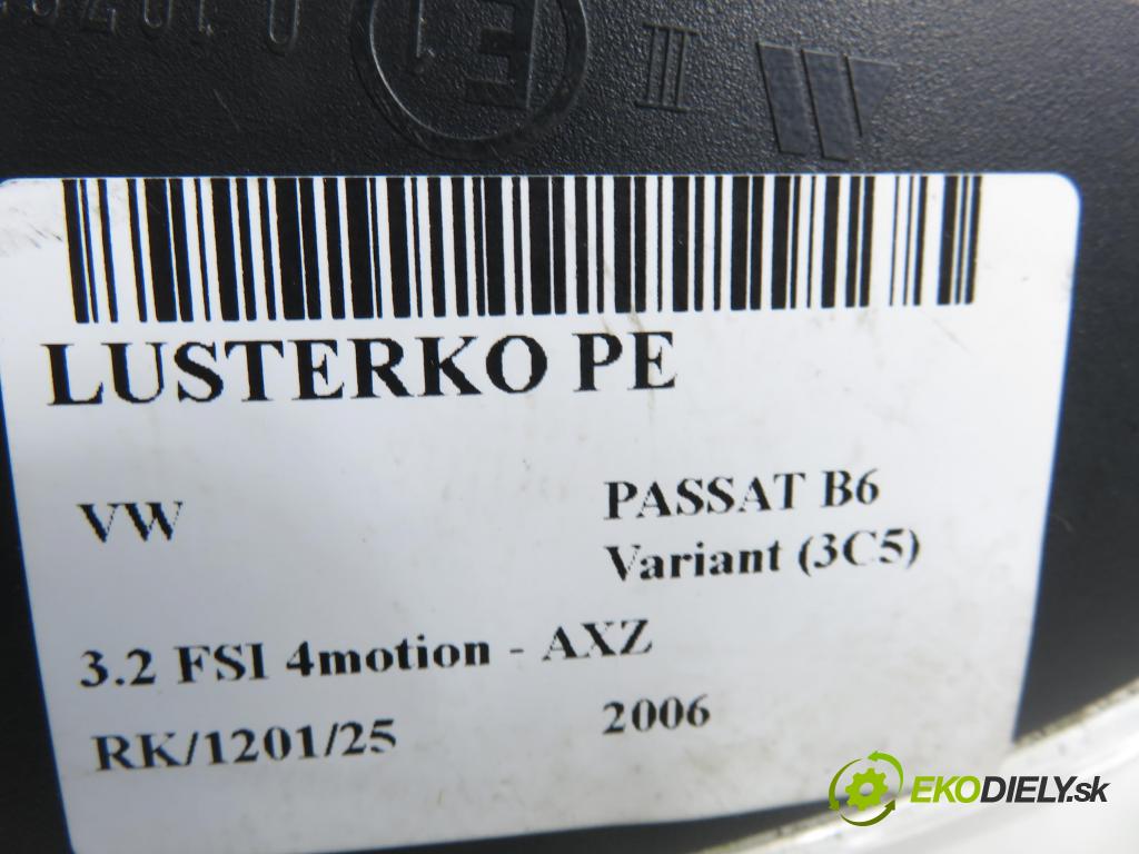 VW PASSAT B6 Variant (3C5) KOMBI 2006 184,00 3.2 FSI 4motion - AXZ 3168,00 zpětné zrcátko 3C0857934