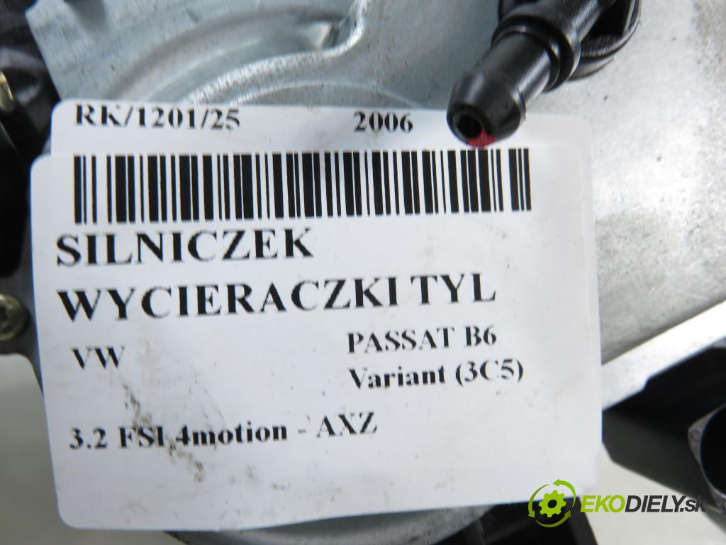 VW PASSAT B6 Variant (3C5) KOMBI 2006 184,00 3.2 FSI 4motion - AXZ 3168,00 motorek stěrače ZADNÍ: 3C9955711 ; 53027612