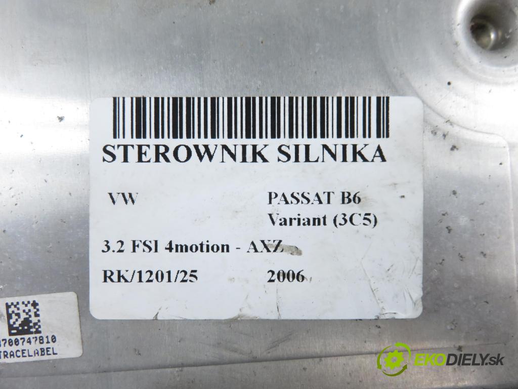 VW PASSAT B6 Variant (3C5) KOMBI 2006 184,00 3.2 FSI 4motion - AXZ 3168,00 řídící jednotka motora 03H906032 ; 0261S02226