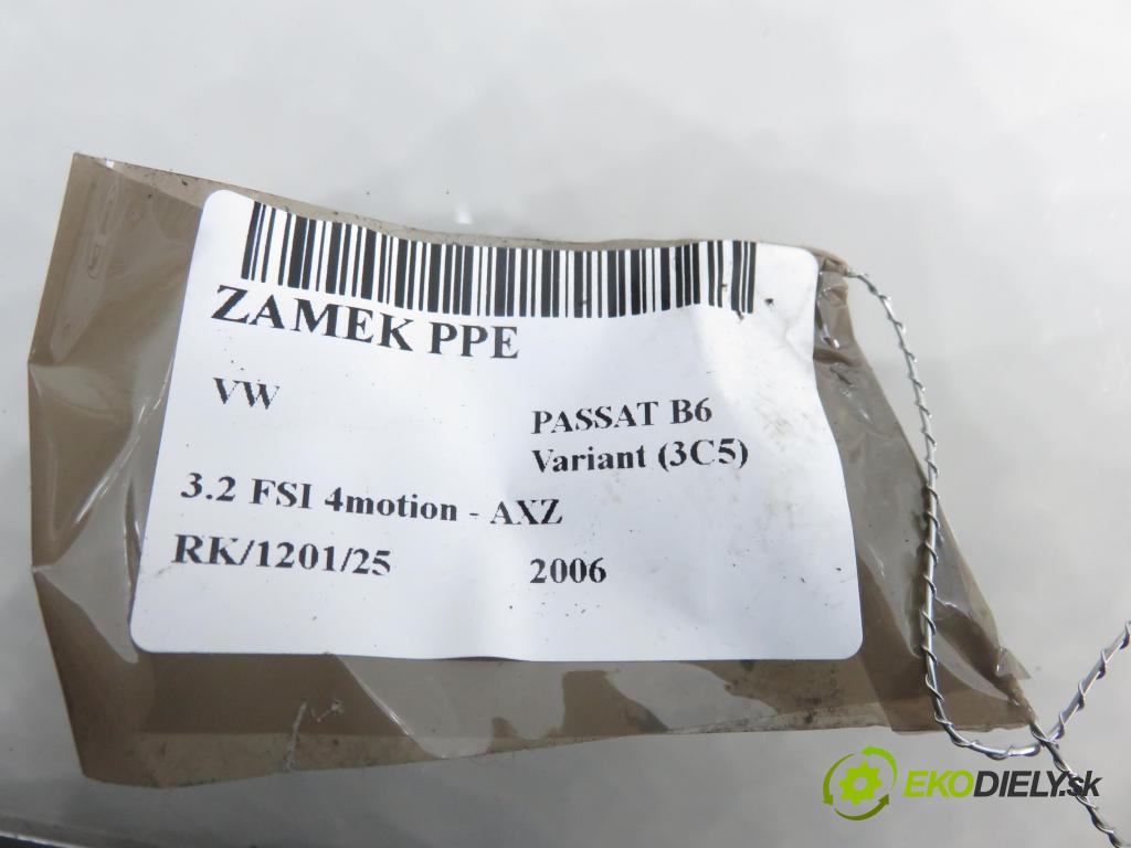 VW PASSAT B6 Variant (3C5) KOMBI 2006 184,00 3.2 FSI 4motion - AXZ 3168,00 zámok PPE 3C1837016A
