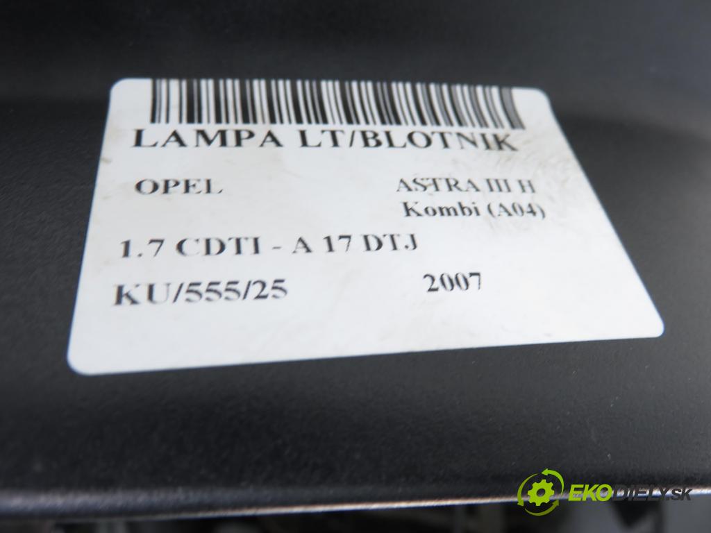 OPEL ASTRA H Kombi (A04) KOMBI 2007 81,00 1.7 CDTI - Z 17 DTJ 1686,00 Svetlo ľavé zadné 13223675 ; 24451838