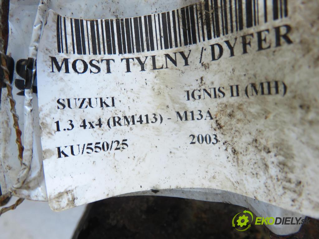 SUZUKI IGNIS II (MH) HB 2003 69,00 1.3 VVT 4x4 94 - M13A 1328,00 Most zadný / ,diferenciál