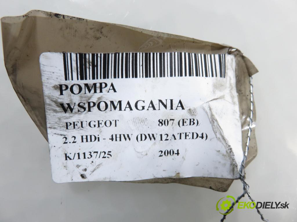 PEUGEOT 807 (EB_) MINIVAN 2004 94,00 2.2 16V HDi 128 - 4HW 2179,00 Pumpa servočerpadlo 7692955188 (Servočerpadlo)