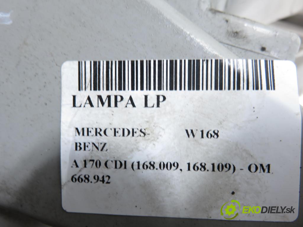 MERCEDES-BENZ KLASA A (W168) HB 2002 70,00 A 170 CDI 95 - OM 668.942 1689,00 světlo LP 0301192201 ; A1688201761