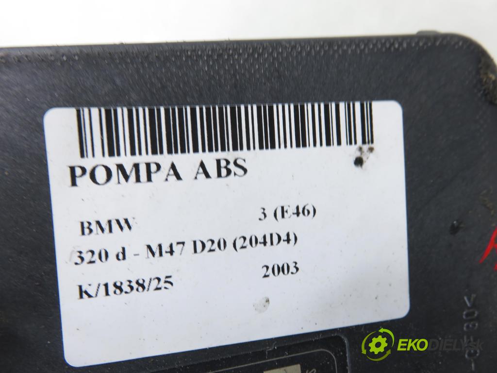 BMW 3 (E46) SEDAN 2003 110,00 320 d 150 - M47 D20 (204D4) 1995,00 Pumpa ABS 6759047 ; 10096008113 ; 6759045 (Pumpa ABS)