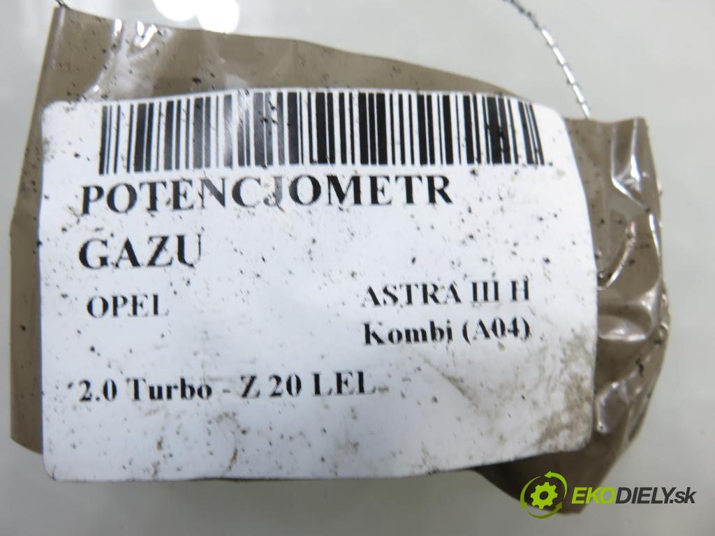 OPEL ASTRA H Kombi (A04) KOMBI 2004 125,00 2.0 Turbo - Z 20 LEL 1998,00 Potenciometer plynu (Potenciometer plynového pedálu)