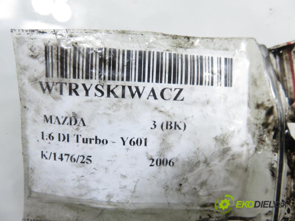 MAZDA 3 (BK) HB 2006 80,00 1.6 DI Turbo 109 - Y601 (PSA) 1560,00 vstrekovač 0445110259 (Vstrekovač paliva)