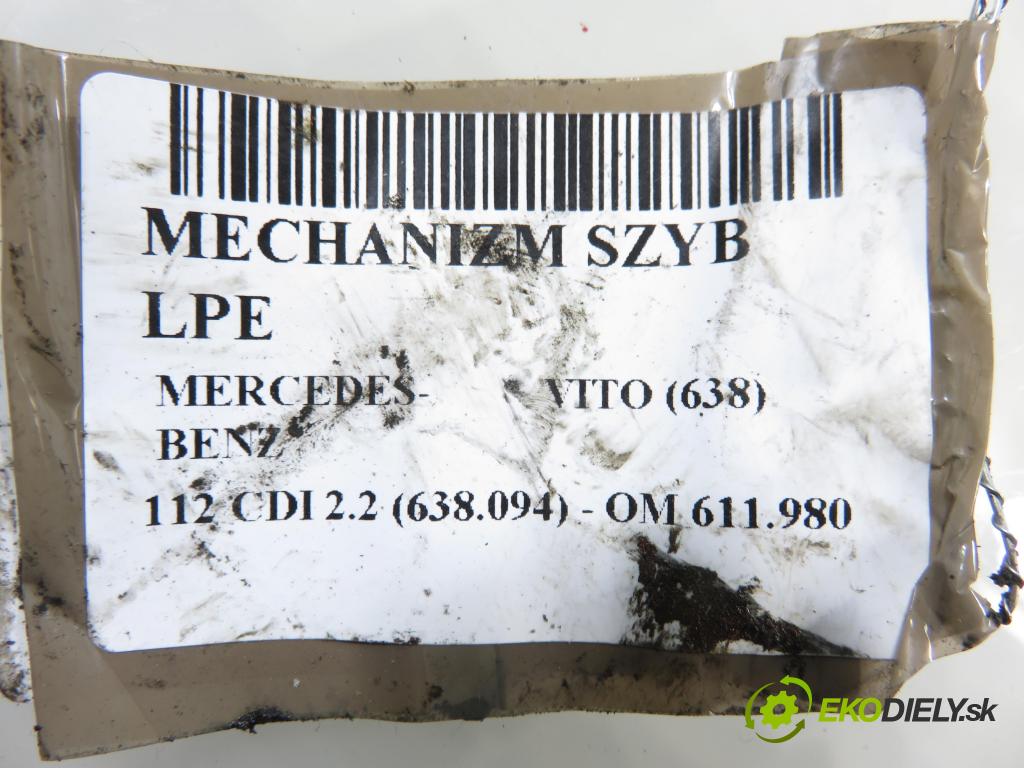 MERCEDES-BENZ VITO Skrzynia (638) FURGON 2000 90,00 112 CDI 2.2 (638.094) - OM 611.980 2151,00 mechanismus oken 0130821667