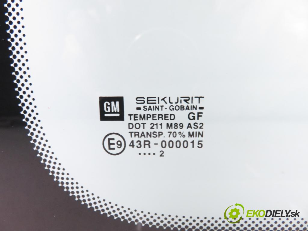 OPEL COMBO C KOMBIVAN 2002 48,00 1.7 DI 16V - Y 17 DTL 1686,00 Okno dverí pravé zadné