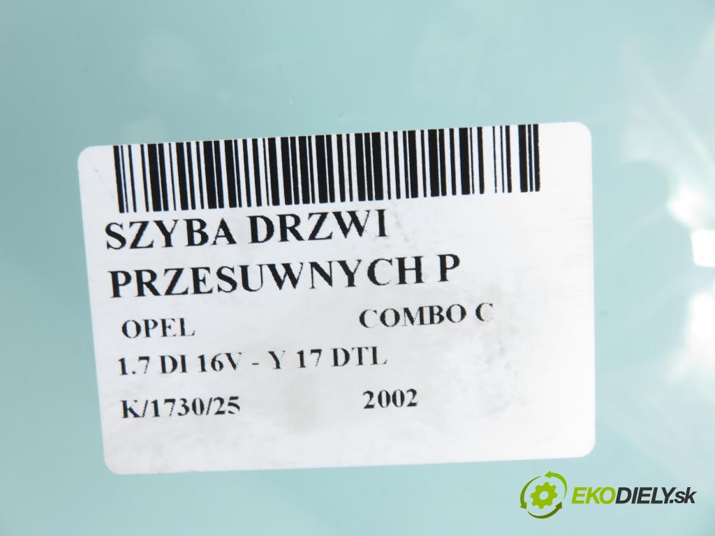 OPEL COMBO C KOMBIVAN 2002 48,00 1.7 DI 16V - Y 17 DTL 1686,00 Okno Dvere posúvne P 