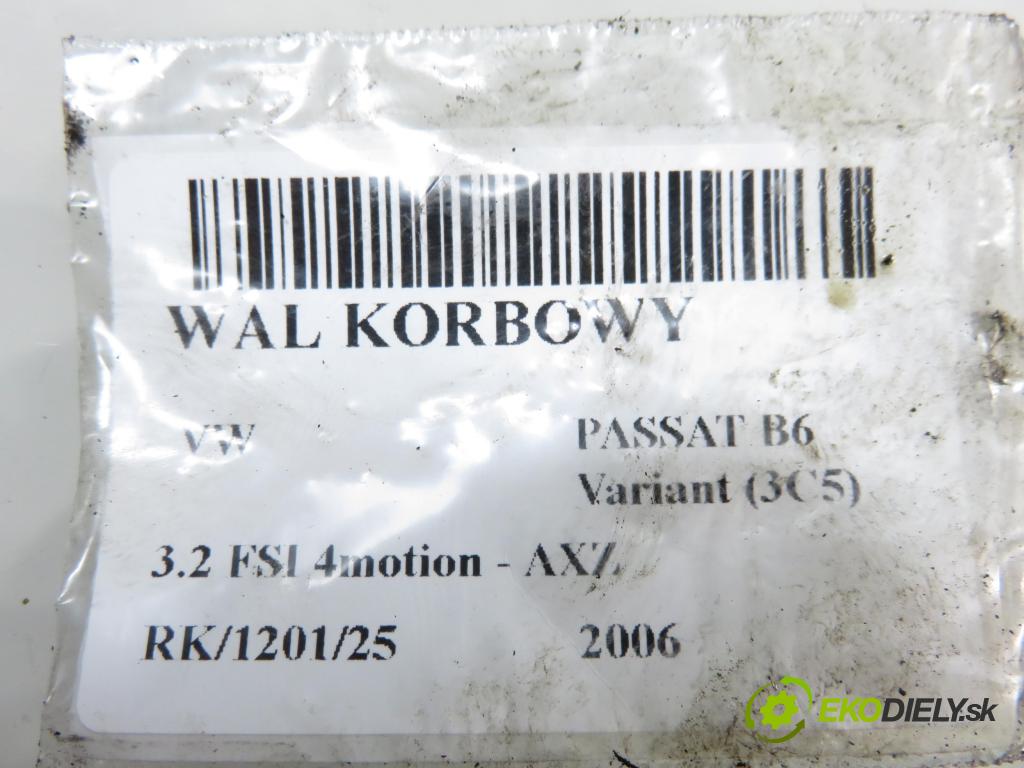 VW PASSAT B6 Variant (3C5) KOMBI 2006 184,00 3.2 FSI 4motion - AXZ 3168,00 hriadeľ KLIKA: 03HA