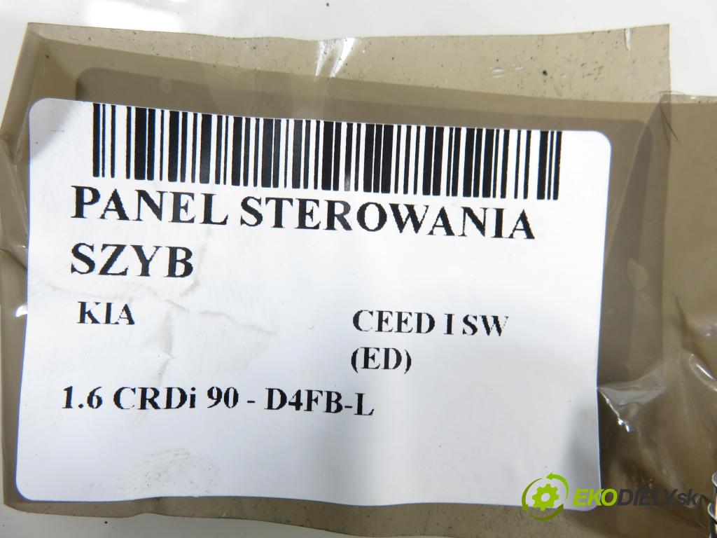 KIA CEE'D SW (ED) KOMBI 2008 66,00 1.6 CRDi 90 - D4FB-L 1582,00 Panel ovládania okien 823511H100