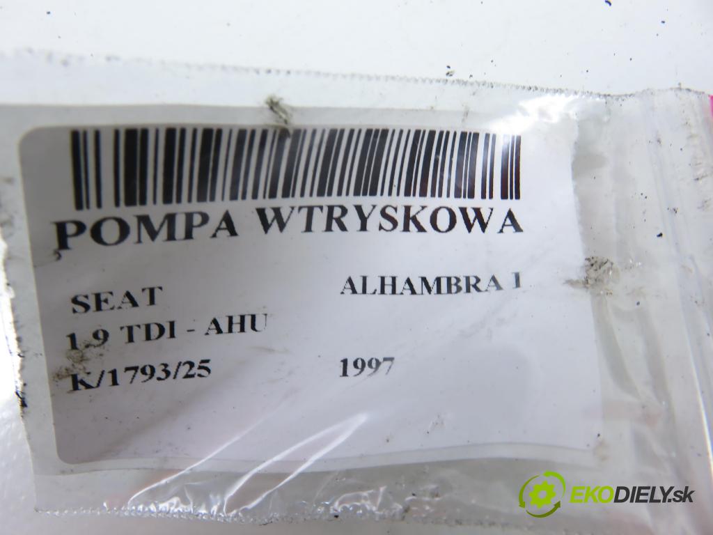 SEAT ALHAMBRA (7V8, 7V9) MINIVAN 1997 66,00 1.9 TDI 90 - AHU 1896,00 pumpa vstřikovací 028130115M ; 0460404971 (Vstřikovací čerpadlo)