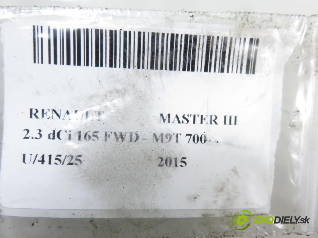 RENAULT MASTER III Platforma / podwozie (EV, HV, UV) KABINA/PLATFORMA 2015 0,00 2.3 dCi 165 FWD - M9T 700 2298,00 Rúra vody 