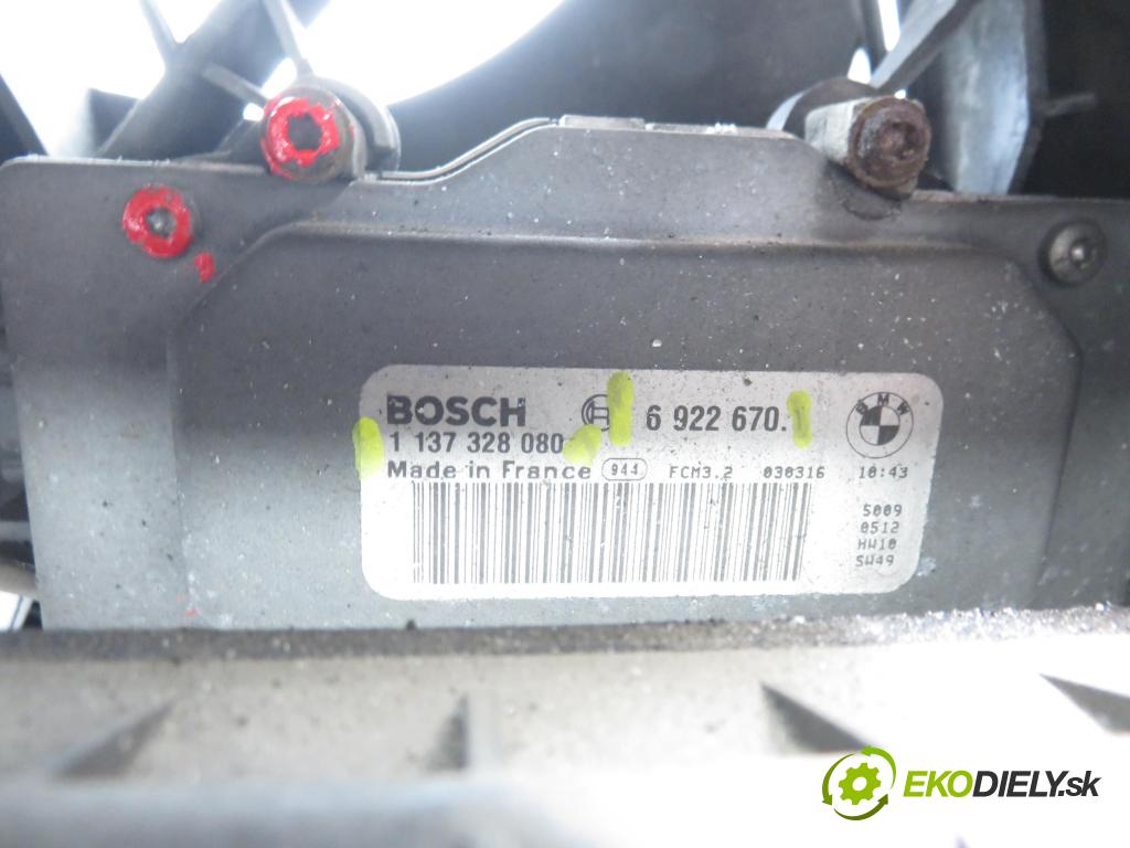 BMW 3 (E46) SEDAN 2003 110,00 320 d 150 - M47 D20 (204D4) 1995,00 Ventilátor chladič klíma/voda 6922670 ; 1137328080