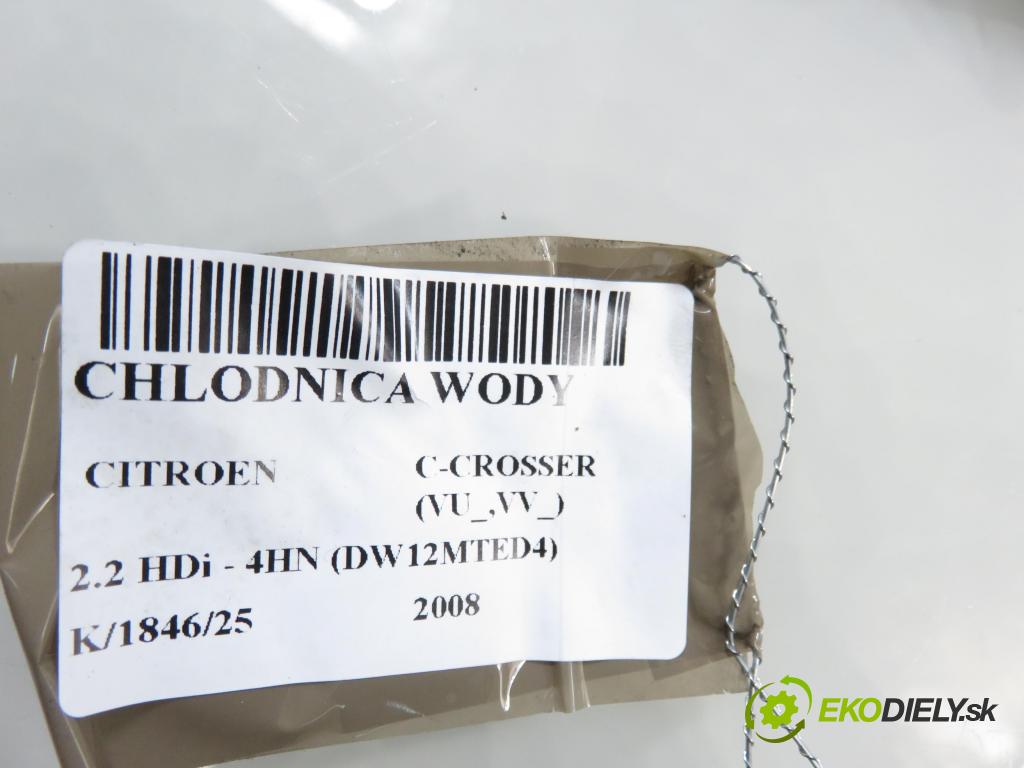 CITROEN C-CROSSER (EP_) SUV 2008 115,00 2.2 HDi 160 - 4HN (DW12MTED4) 2179,00 chladič vody 1350A206 ; 10000A83A0