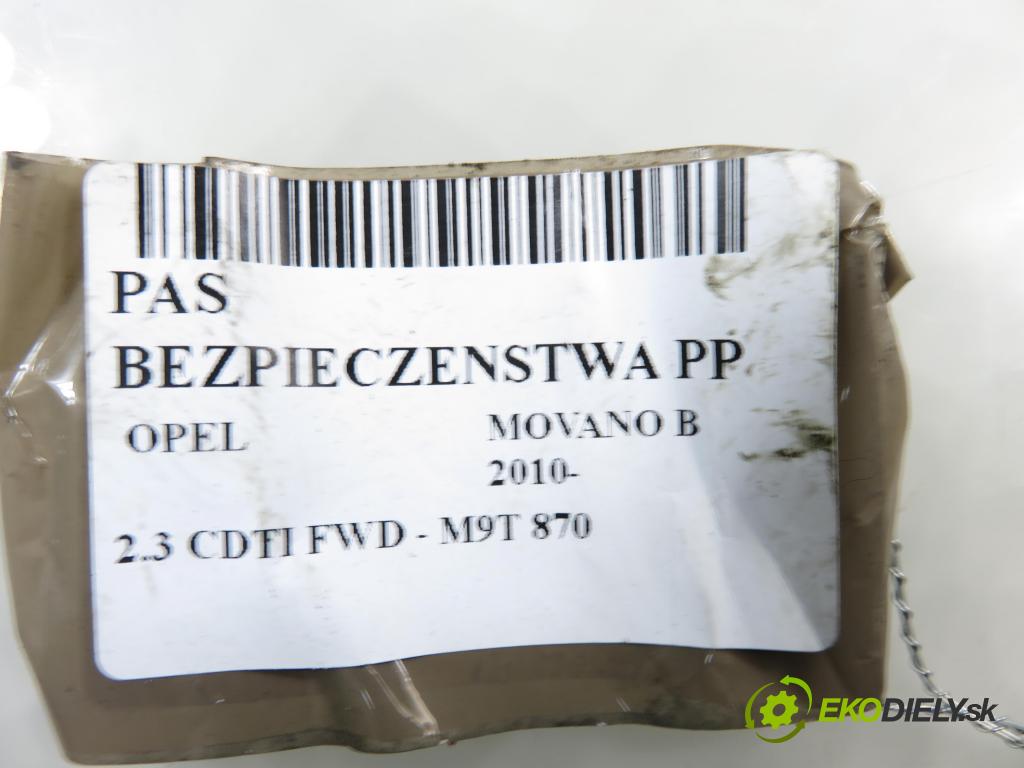 OPEL MOVANO B Platforma / podwozie (X62) FURGON 2014 81,00 2.3 CDTI FWD - M9T 870 2299,00 držák BEZPEČNOST PP 868840019R